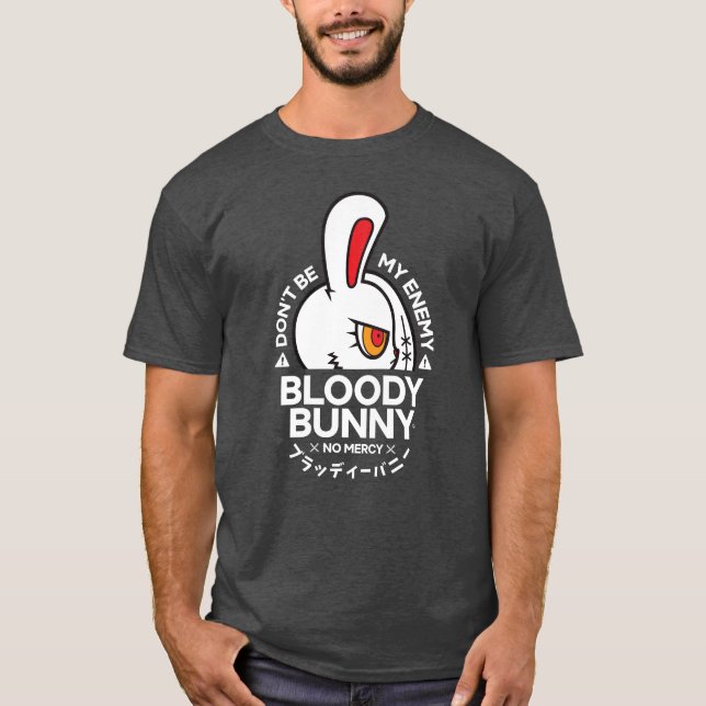 Bloody Bunny Ingen barmhärtighet - T-Shirt (Framsida)