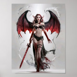 Bloody Dam Vampire Warrior stod majoritestiskt Poster