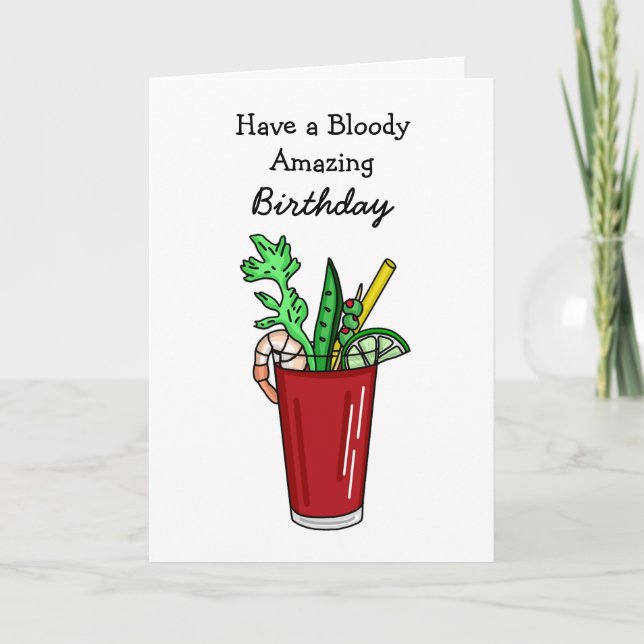 Bloody Fantastisk Birthday Funny Pun Kort (Framsida)