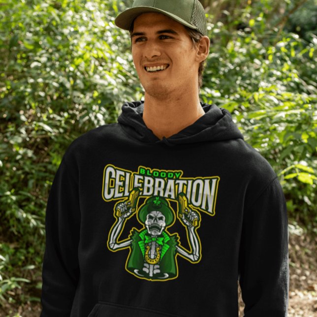 Bloody Firande Skeleton Leprechaun Hoodie (Skapare uppladdad)