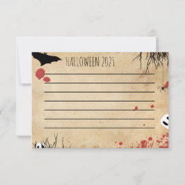 Bloody Halloween blank hand eller digital skriva