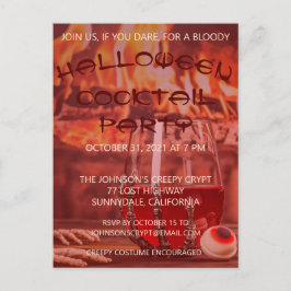 Bloody Halloween Cocktail Party-inbjudan Inbjudan Vykort