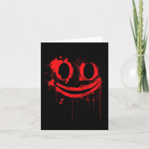 Bloody Halloween Costume I Blood Splatter Smile Kort
