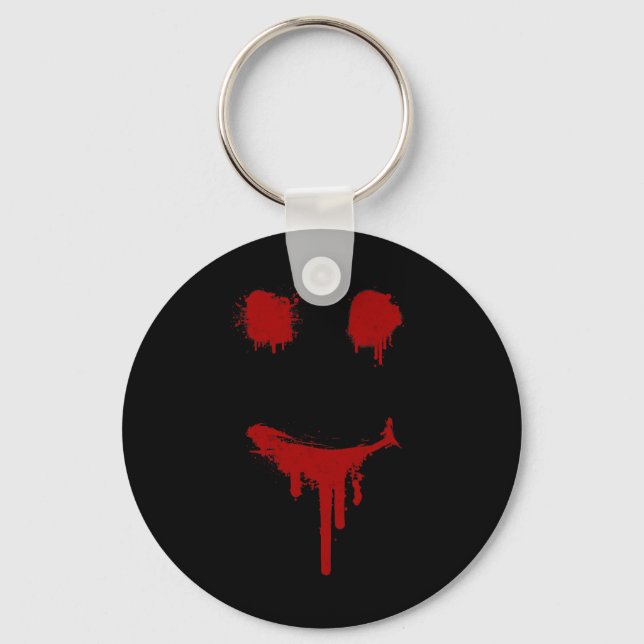Bloody Halloween Costume I Blood Splatter Smile Nyckelring (Framsida)