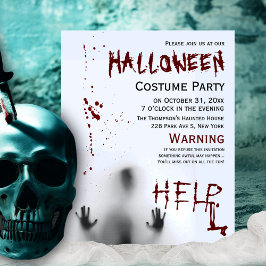 Bloody Halloween Costume Party budgetinbjudan
