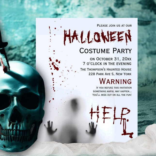 Bloody Halloween Costume Party budgetinbjudan (Skapare uppladdad)