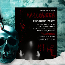 Bloody Halloween Costume Party budgetinbjudan