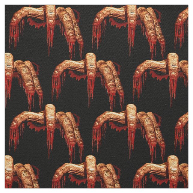 Bloody Halloween Fabric Halloween Fabrics Anpassni Tyg (Provkarta)