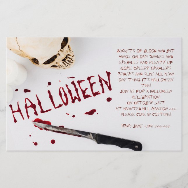 Bloody Halloween fest Flygblad (Framsidan)