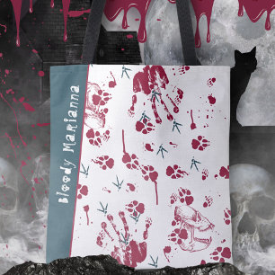 Bloody Halloween Skull Bus eller godis Tygkasse