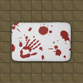 Bloody Hand Blood Splattered Bath Mat Badrumsmatta