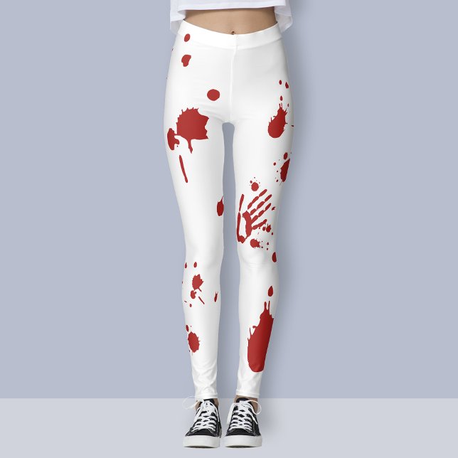 Bloody Hand Print Blood Splatter Halloween Costume Leggings (Skapare uppladdad)