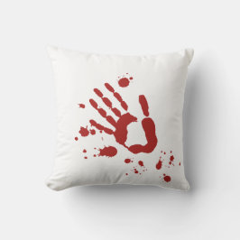 Bloody Hand Skriv ut Blood Spatter Halloween Props Kudde
