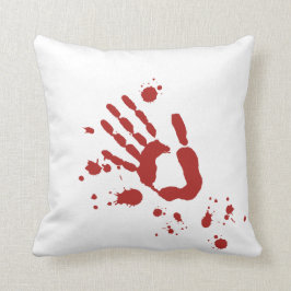 Bloody Hand Skriv ut Blood Spatter Halloween Props Kudde