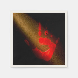 Bloody Hand-utskrift Pappersservett