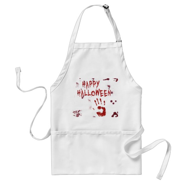 Bloody Handprint Halloween - Apron Förkläde (Framsidan)
