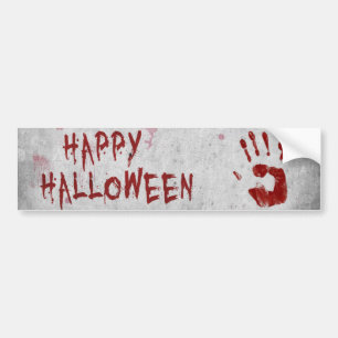 Bloody Handprint Halloween Bildekal