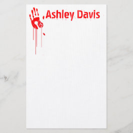 Bloody Handprint Halloween Brevpapper