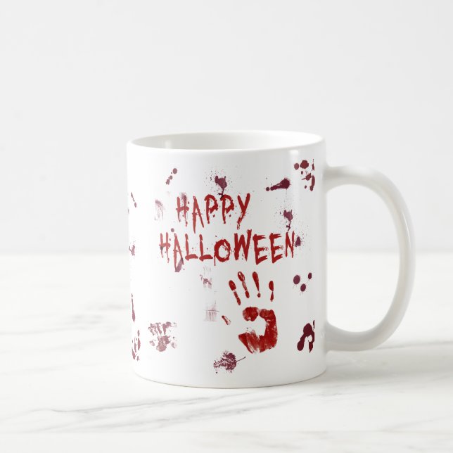 Bloody Handprint Halloween - Mugg (Höger)