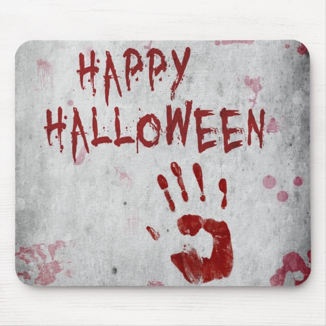 Bloody Handprint Halloween Musmatta (Framsidan)