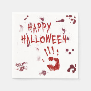 Bloody Handprint Halloween - Pappersservett