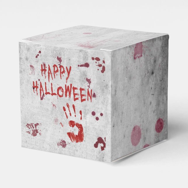 Bloody Handprint Halloween Presentaskar (Framsidan Sidan)