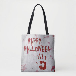 Bloody Handprint Halloween Tygkasse