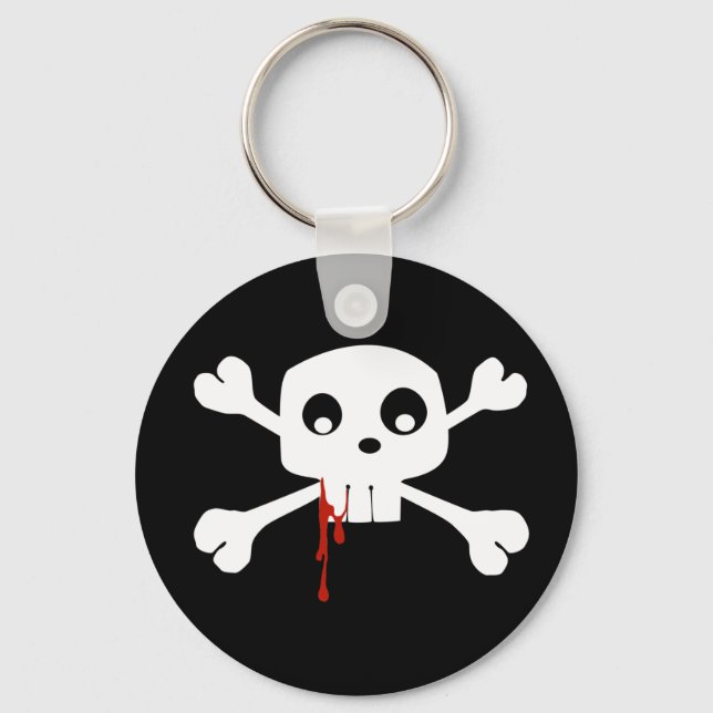 Bloody Jolly Roger Keychain Nyckelring (Framsida)