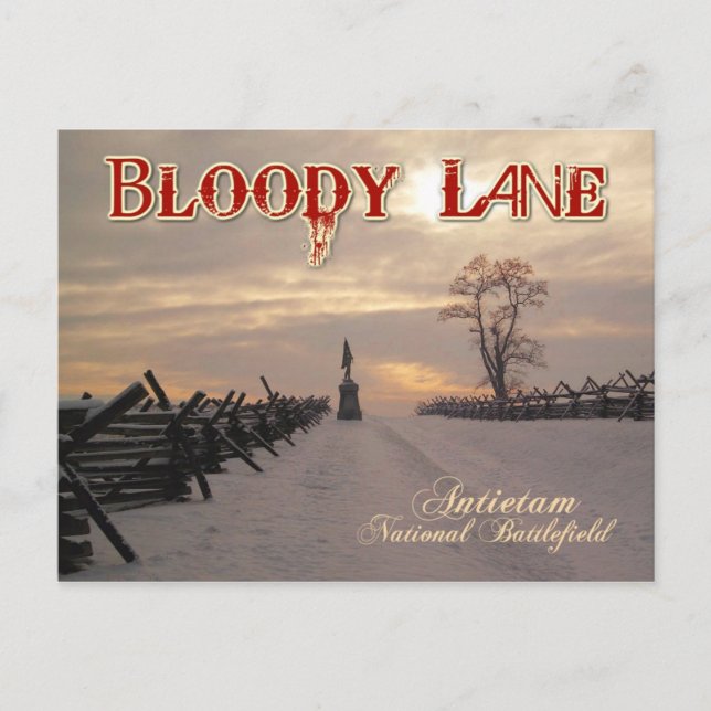 Bloody Lane, Antietam National Battlefield, MD Vykort (Framsida)