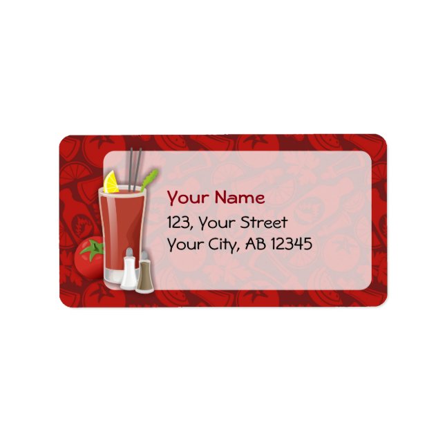 Bloody Mary Adressetikett (Framsidan)