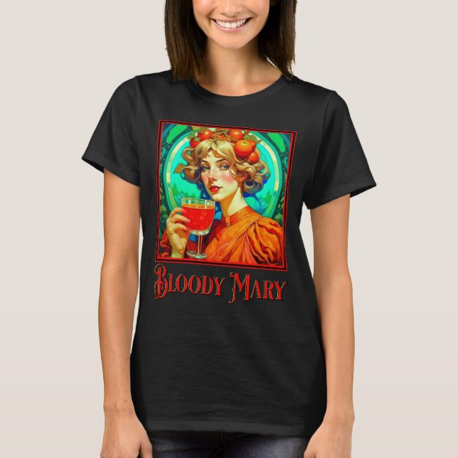 Bloody Mary Art nouveau T Shirt (Framsida)