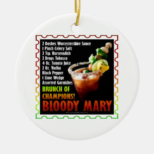 BLOODY MARY, Brunch of Champions Julgransprydnad Keramik