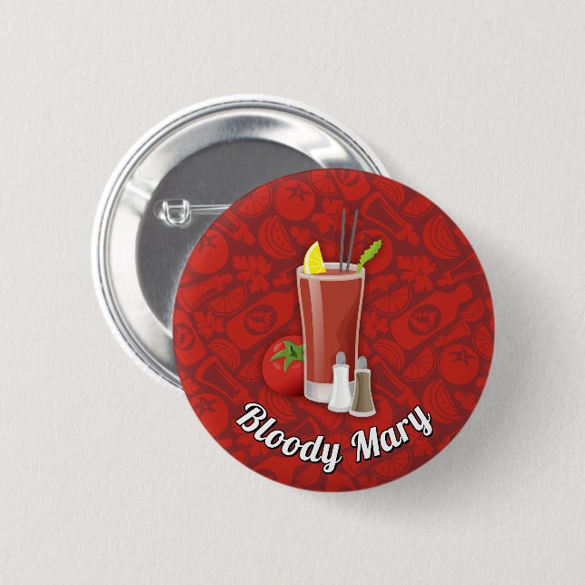 Bloody Mary Button Knapp (Framsida & baksida)