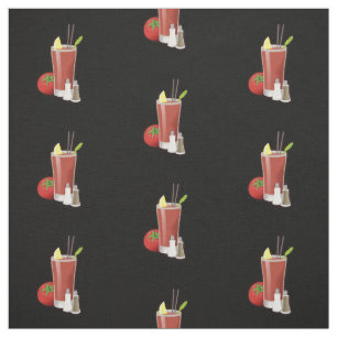 Bloody Mary Cocktail Mönster Tyg