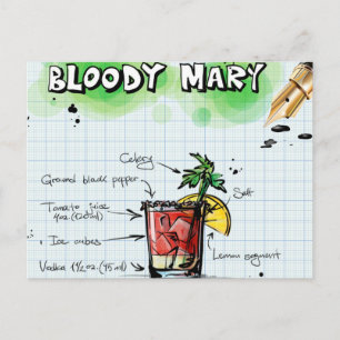 Bloody Mary Cocktail Vykort