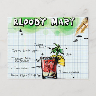 Bloody Mary Cocktail Vykort