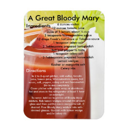 Bloody Mary Drink Recipe Magnet