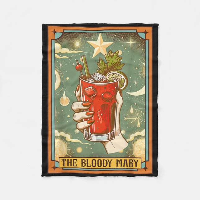 Bloody Mary Drinking Svan Bloody Mary Tarot Ca Fleecefilt (Framsidan)