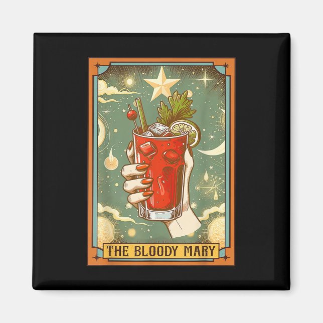 Bloody Mary Drinking Svan Bloody Mary Tarot Ca Magnet (Framsidan)