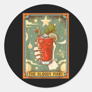 Bloody Mary Drinking Svan Bloody Mary Tarot Ca Runt Klistermärke