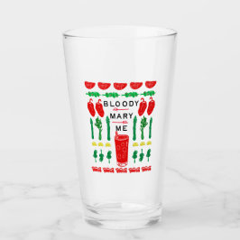 Bloody Mary Glass - Blockera utskrift Glaskopp