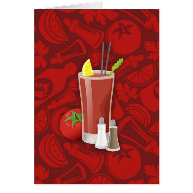 Bloody Mary Hälsningskort (Framsidan)