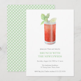 Bloody Mary Nyinggift Frukost brunch efter bröllop Inbjudningar