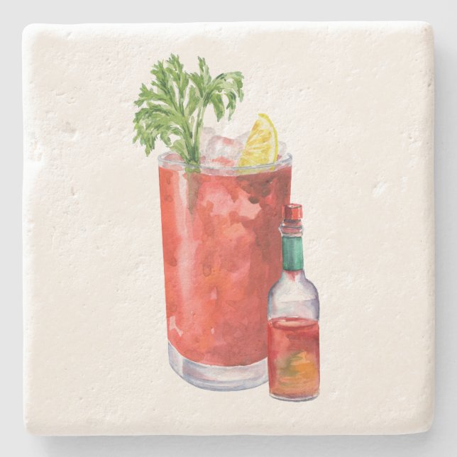 Bloody Mary och het sås Stenunderlägg (Framsidan)