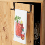 Bloody Mary och Hett Sauce Kökshandduk<br><div class="desc">Njut av den här klassiska kombinationen av Bloody Marys och Hett Sauce - perfektens tillbehör till ditt kök eller pub!</div>