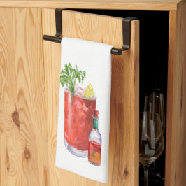 Bloody Mary och Hett Sauce Kökshandduk