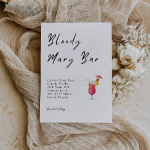Bloody Mary Pub Inbjudningskort för möhippan
