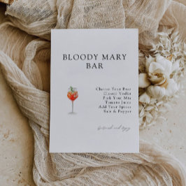 Bloody Mary Pub Inbjudningskort för möhippan