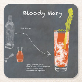 Bloody Mary Recie Underlägg Papper Kvadrat
