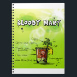 Bloody Mary Recipe Anteckningsbok Med Spiral<br><div class="desc">Underbar för cocktail aficionados därute eller de som bara kärlek dricker recept. Det finns en hel rad med cocktailreceptartiklar tillgängliga. Underbar för födelsedag eller helgdag presenter.</div>